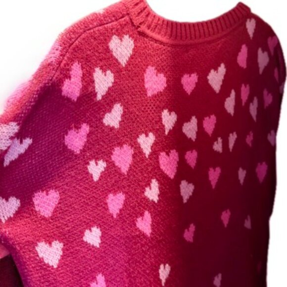 Lilly Pulitzer Elizabelle Sweater Mulberry Ombre Heart Jacquard Womens Sz XS NEW - Picture 6 of 12